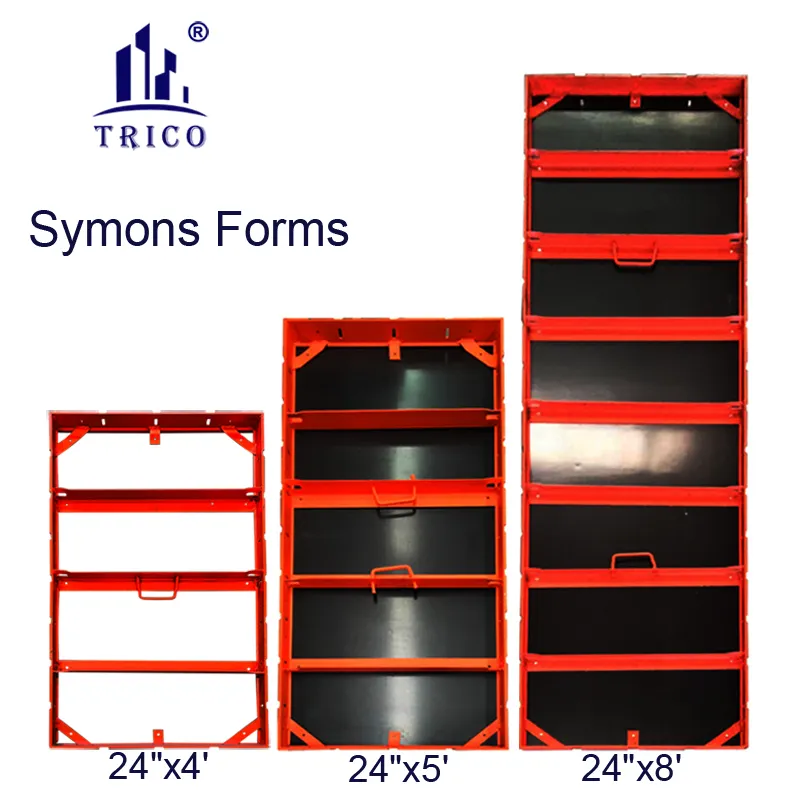 24 "x 8 'Symons Hormigón Muro Formas Panel de capas de acero Construcción Encofrado