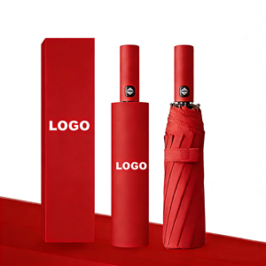 廉价高品质 OEM 批发现货全自动雨伞 8k 防风定制雨伞带 LOGO - Product Image 1