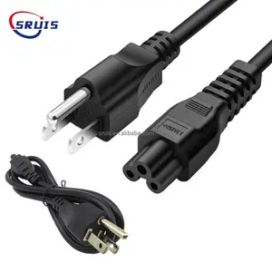 Kabel ekstensi power supply ac 250V NEMA 1-15p, kabel ekstensi power supply 8 Polared US Plug ke iec C7 TV power lead 2m 3m 5m 2pin