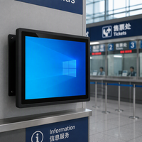 Terminal de consultation pour gare ferroviaire, PC industriel tactile tout-en-un étanche, kiosque public, PC à panneau tactile