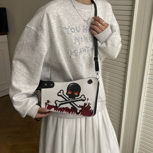 Sac à bandoulière en forme de couteau pour femme, tendance et original, imprimé rouge sang, sac messager pour Halloween, fête, festival - Product Image 6