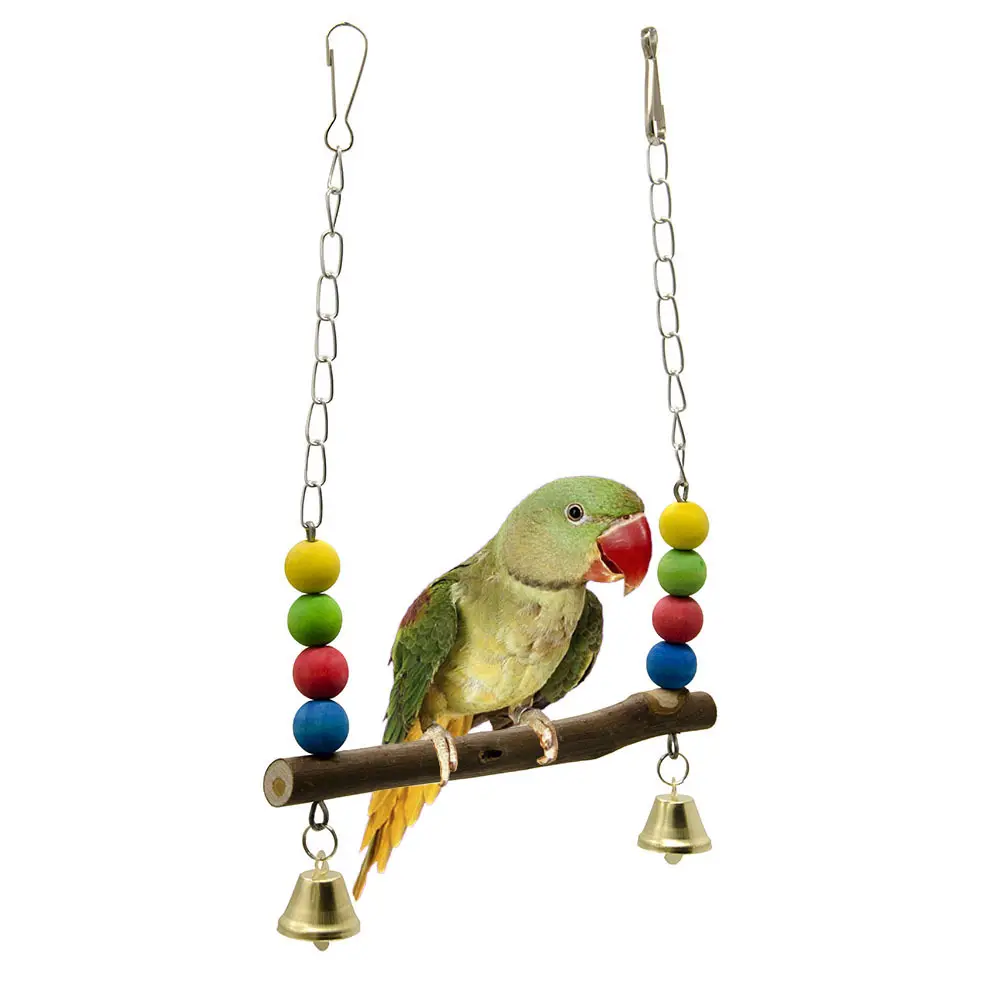 Huisdier Speelgoed Kleine Medium Papegaaien Vogel Stand Bar Swivel Ladder Bite Chew Speelgoed Swing Verhoogde Station Vogel Benodigdheden
