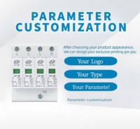Parafoudre AC 40KA 20KA 4P 275V Basse Tension Protection Contre la Foudre Classe 2 Module de Protection Contre les Surtensions à Montage sur Rail DIN pour Système Solaire