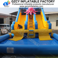 Toboggan aquatique gonflable en PVC de haute qualité pour les jeux de parc aquatique et l'utilisation extérieure résidentielle avec piscine hermétique et certifié CE