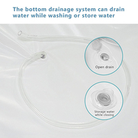 Baignoire gonflable médicale en PVC blanc écologique pour adultes avec pompe à air électrique intégrée, sac à eau, lit de bain, aide à la natation pour la saison estivale