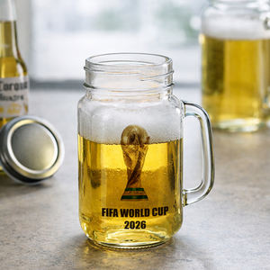 卸売カスタムワールドカップマグカップ、ハンドル付きクリアスタイルビールグラス、サッカーイベント、バー、プロモーション用、OEM/ODMロゴ印刷対応 - Product Image 3