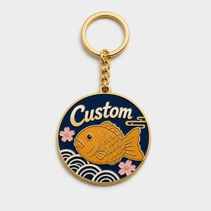Llaveros Personalizados al por Mayor con Diseño de Taiyaki, Modelo de Snack, Cadena con Logotipo de Restaurante Japonés, Llavero Promocional - Product Image 3