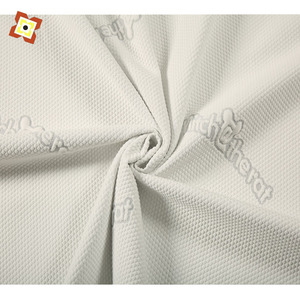 Tissu de matelas en microfibre de polyester 100% à double couche d'<span class=keywords><strong>air</strong></span>, tricot jacquard blanc élastique pour textile de maison - Product Image 1