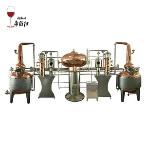 Attrezzatura automatica della fabbrica di birra dell'attrezzatura di distillazione di rame 1 ton x 2 per il rum del brandy del whisky