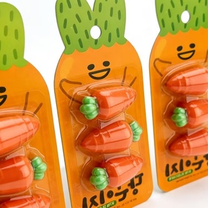 Juego de Borradores 3D con Forma de Zanahoria para la Escuela, al Mejor Precio, Borradores Económicos al por Mayor, Regalo Promocional de Papelería de Alta Calidad para Niños, para Exámenes - Product Image 2