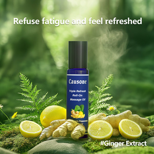 Turmeric Lemon Mint Scent Cooling Oil Massage Ball Essential Aromatherapy Roller for Itching Relief Mind Refreshment Insect Bite - Product Image 2