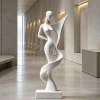 Sculpture moderne abstraite de danseuse en marbre. Articles décoratifs pour la décoration de la maison. Convient aux sols et aux halls d'entrée.