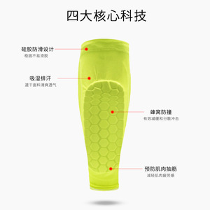 Honeycomb Anti Collision Calf Protector EVA Material For Running Soccer Cycling Outdoor Sports Protection Adult Size MLXL - Product Image 5