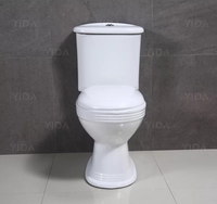 Ensemble de salle de bain en céramique deux pièces avec toilettes intégrées