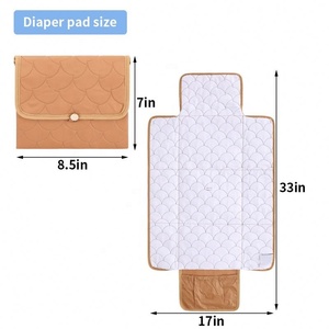 กระเป๋าคลัทช์สำหรับเปลี่ยนผ้าอ้อมแผ่นรองเปลี่ยนผ้าอ้อมแบบพกพาซักได้สำหรับเด็กทารก - Product Image 5