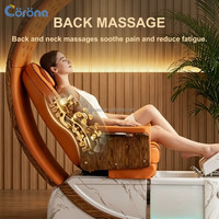 Fauteuil de pédicure inclinable pour salon de beauté, fauteuil spa pour les pieds sans tuyauterie avec massage Shiatsu Human Touch