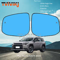 1 Paire de Rétroviseurs Latéraux avec Verre Bleu et Avertisseur d'Angle Mort pour Toyota RAV4 2026, Verre de Rétroviseur Latéral Anti-Éblouissement