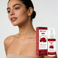 Mousse Nettoyante Quotidienne Bio Végane à l'Eau de Rose pour l'Hygiène Intime, Sans Sulfate, Équilibrée au PH, Hydratante, Antibactérienne, Anti-Odeur et Apaisante