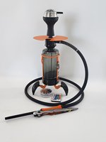Ensemble de chicha de haute qualité, style industriel métallique, avec lumière LED, mini chicha portable pour l'extérieur, la voiture, les voyages, les fêtes, les cafés, pour fumer la chicha