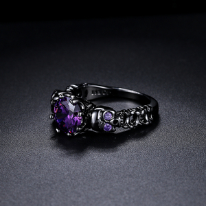 Trendy Retro Punk Schedel Gothic <span class=keywords><strong>Ring</strong></span> voor Vrouwen Mannen Halloween <span class=keywords><strong>Goth</strong></span> Zwart Goud Kleur Ringen Toetreding Groothandel Mode-sieraden R523 - Product Image 5