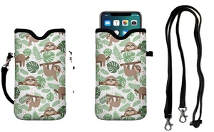 Durable Neoprene Crossbody Phone Pouch Zipper Closure Phone <b>Bag</b> Case for iPhone & for Samsung Series Cell Phone Sleeves Lanyard - Product Image 6