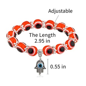 Bracelets turcs porte-bonheur pour femmes et hommes, perles de cristal colorées, charme, bracelet d'amitié pour couple, bijoux cadeaux - Product Image 2