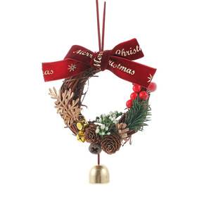 Adornos Navideños Rústicos con Campanas, Piñas y Lazos Navideños con Cascabeles y Piñas - Product Image 6