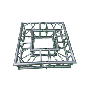 Anpassbares 290x290/300X300/400X400mm Aluminiumlegierung Rostfreies Vormontiertes Bühnenbeleuchtungs-Traversensystem F34 Kompatibel Silber - Product Image 5