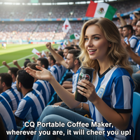 Machine à expresso portable, mini machine à café OEM, souvenirs de la Coupe du Monde de football pour le bureau, la voiture, les voyages, le camping, compatible avec plus de capsules
