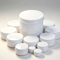 Boîtes en aluminium rondes blanches de 60 ml (2 oz) avec couvercle fileté, réutilisables, de qualité alimentaire, pour emballage de bougies et crèmes cosmétiques
