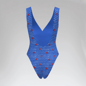Premium Custom One-Piece Swimsuit with <b>Tummy</b> <b>Control</b> & Starfish Print for Beach Resort Wear - Product Image 2