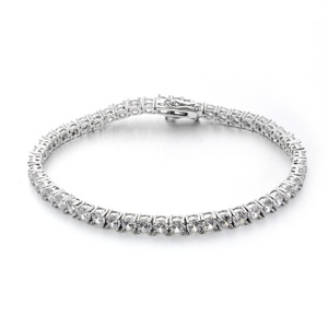 SDA Hip Hop joyería <span class=keywords><strong>brillante</strong></span> 18K chapado en <span class=keywords><strong>oro</strong></span> cadenas <span class=keywords><strong>de</strong></span> tenis <span class=keywords><strong>de</strong></span> latón <span class=keywords><strong>con</strong></span> cierre <span class=keywords><strong>de</strong></span> seguridad <span class=keywords><strong>de</strong></span> circón pulsera collar disponible - Product Image 2