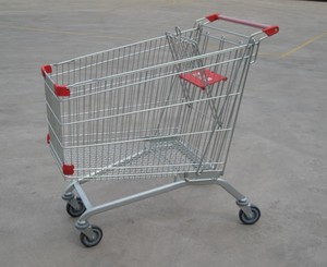Carrito de Compras Grande de 240L con 4 <span class=keywords><strong>Ruedas</strong></span> para Supermercados, Carrito de 240L para Supermercados Europeos - Product Image 3