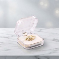 Boîte à bijoux en acrylique de haute qualité, boîte transparente en plastique pour bagues, boucles d'oreilles, colliers, emballage pour ensemble de bijoux en cristal, boîtes cadeaux