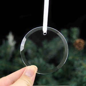 Toptan ucuz karikatür çizim uçak 3 inç 8cm 80mm boş asılı noel ağacı dekorasyon kristal cam süsler - Product Image 1