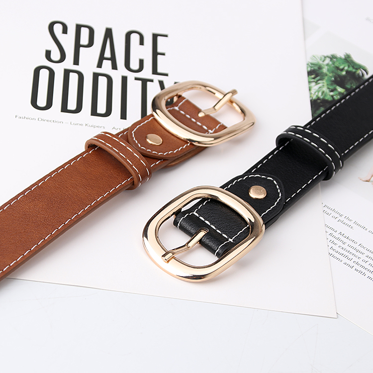 Оптовая продажа, Модный женский широкий ремень, Молодежный Повседневный декоративный ремень для джинсов и брюк, черный трендовый ремень