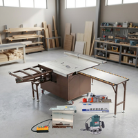 Scie à table coulissante professionnelle portable FsBoling BL-A6 pour le travail du bois avec double lame et composant moteur central multifonctionnel