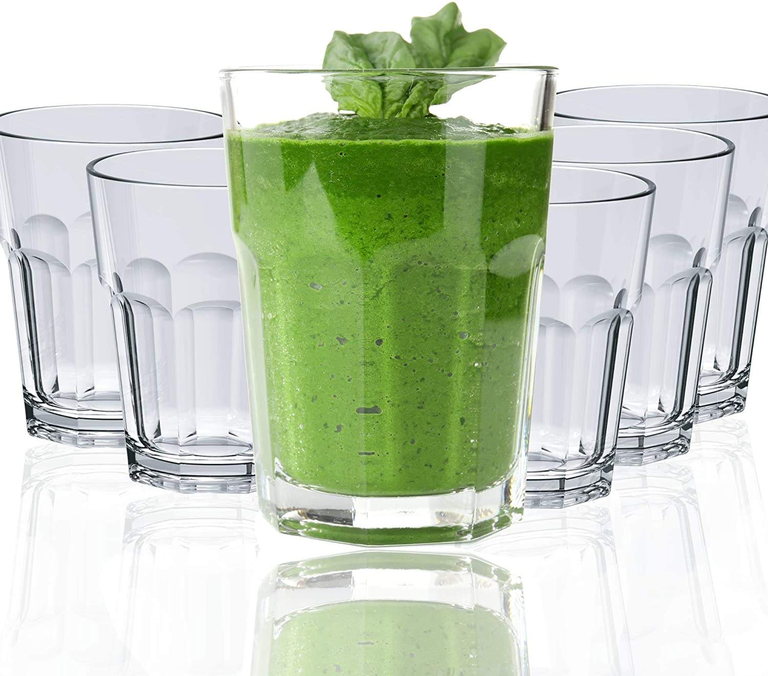 Drinking Glasses 12 oz Water Glass Cups Plastic Glasses Clear Tumbler