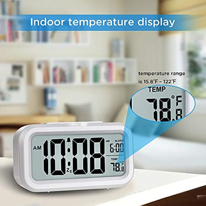 Wholesale Cheap Electric Smart Digital Alarm Clock <b>Large</b> Display LED Mirror Home Decor <b>Table</b> Clock USB Powered Acoustic Control - Product Image 4