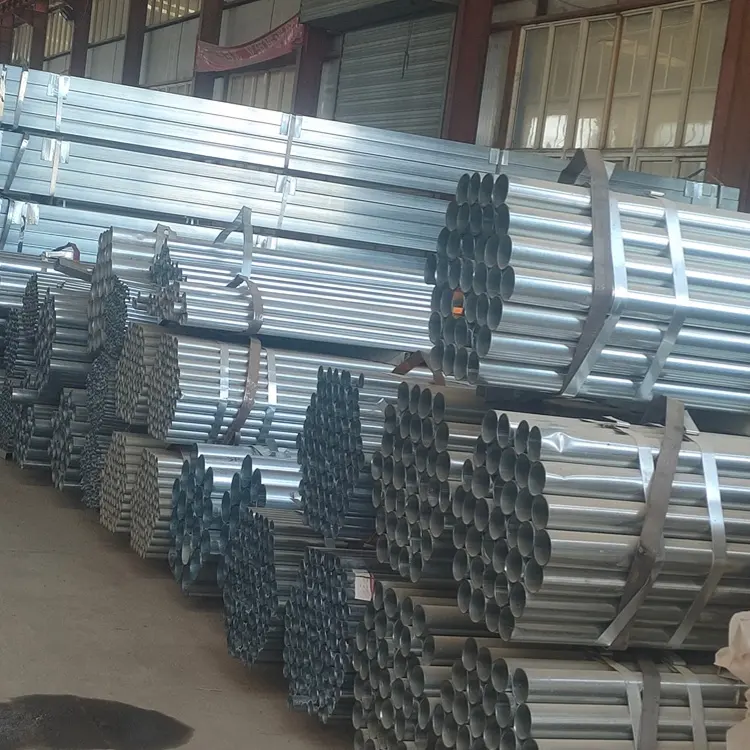 Strutture in acciaio zincato ferro tondo ERW tubi in acciaio di dimensioni 1/2 pollici laminati a caldo tubi coreani tubi cavi in carbonio zincati