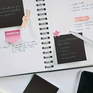 50 Sheets 3x3inch Black Self-adhesive Sticky Notes <b>Pads</b> <b>Memo</b> Notes for Office School Home Stationery - Product Image 4