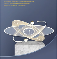 Plafonnier LED en acrylique avec étoiles, design moderne et luxueux, variateur d'intensité, télécommande, contrôle par application, pour chambre à coucher, salon, salle à manger