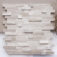 Mosaïque de carreaux en pierre naturelle Crema Travertine pour crédence de cuisine de villa, design graphique personnalisé, très demandée en Australie