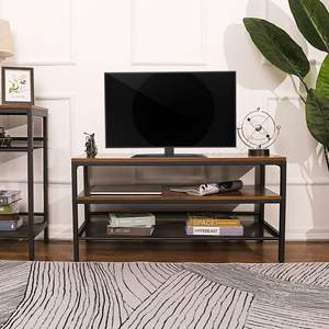 Support <span class=keywords><strong>TV</strong></span> industriel de <span class=keywords><strong>100cm</strong></span> de largeur, console <span class=keywords><strong>TV</strong></span> vintage facile à assembler pour téléviseurs dans le salon, la salle de divertissement et le bureau - Product Image 4