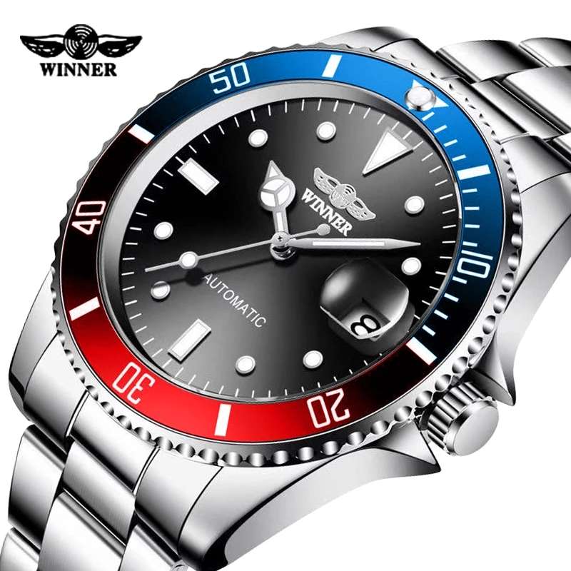 VINCITORE GMT975 Meccanico Orologi di Lusso Degli Uomini Orologio Da Polso Automatico 2021 Relogio Masculino Uomini di Modo vincitore orologi Automatici