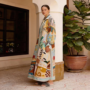 <span class=keywords><strong>Robes</strong></span> vintage à motifs Suzani Kantha avec poches brodées, taille unique, pour l'hiver, offre ODM - Product Image 1