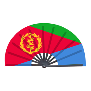 Abanicos Plegables de Bambú con la Bandera de Eritrea al por Mayor, Abanico de Mano para Carnaval, Boda, Festival, Fiesta, Agencia de Viajes - Product Image 1