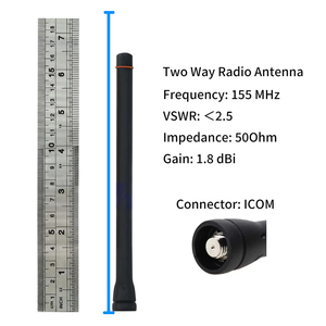 Antenne compacte <span class=keywords><strong>portable</strong></span> de 6,5 pouces F11 compatible avec les radios bidirectionnelles <span class=keywords><strong>ICOM</strong></span> <span class=keywords><strong>VHF</strong></span>/HF F11/F14/F16/F33/F3000/F3021/F3161/7300 - Product Image 1