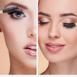 Brosse à mascara jetable en bambou avec poils en nylon, applicateur pour extensions de cils et maquillage des sourcils - Product Image 4