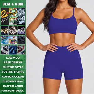 Shorts de yoga personnalisés de haute qualité pour femmes, sans couture, respirants, 3 pouces, sans couture avant - Product Image 3